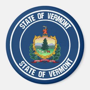 Íman Emblema redondo de Vermont