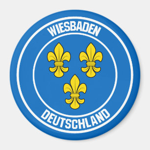 Íman Emblema redondo de Wiesbaden