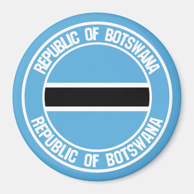 Íman Emblema Redondo do Botsuana (Frente)