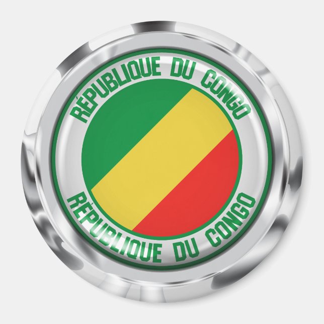 Íman Emblema redondo do Congo (Frente)