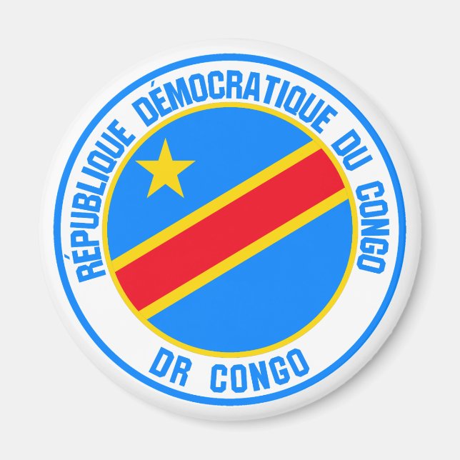 Íman Emblema redondo do Congo (Frente)