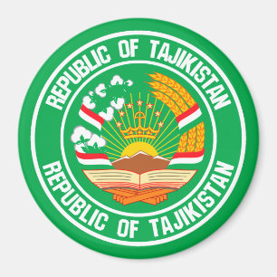 Íman Emblema Redondo do Tajiquistão