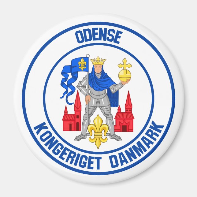 Íman Emblema redondo Odenso (Frente)
