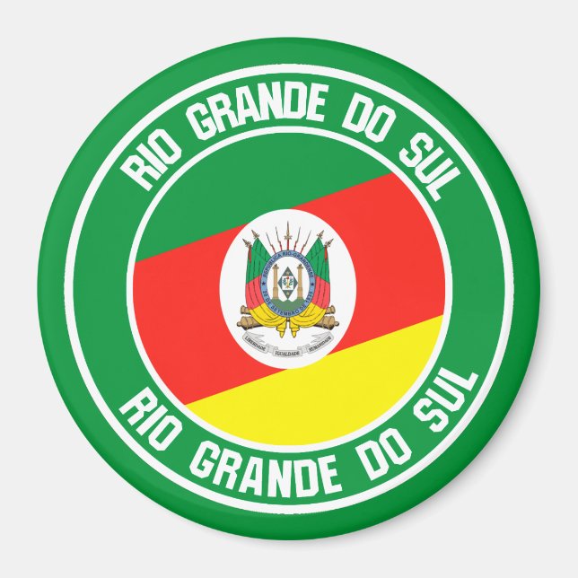 Íman Emblema Redondo Rio Grande do Sul (Frente)