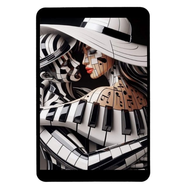 Íman "Embraço Melódico - Magneta Artista Pensada em Mús (Vertical)