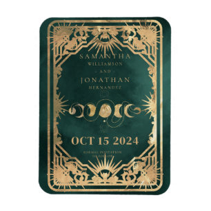 Íman Emerald Green Dourado Tarot Celestial Guarde a Dat