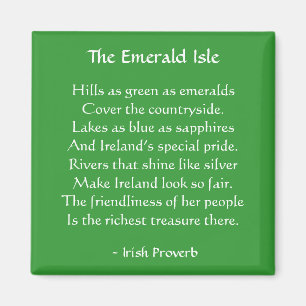 Íman Emerald Isle Irish Proverb Magnet