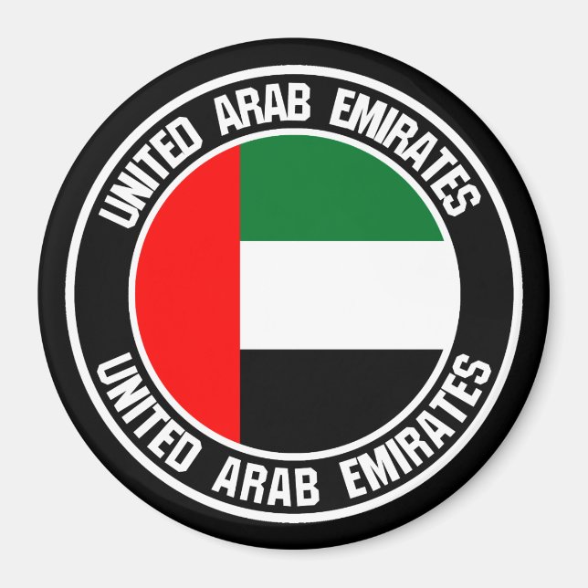 Íman Emirados Árabes Unidos - Redonda Emblem (Frente)