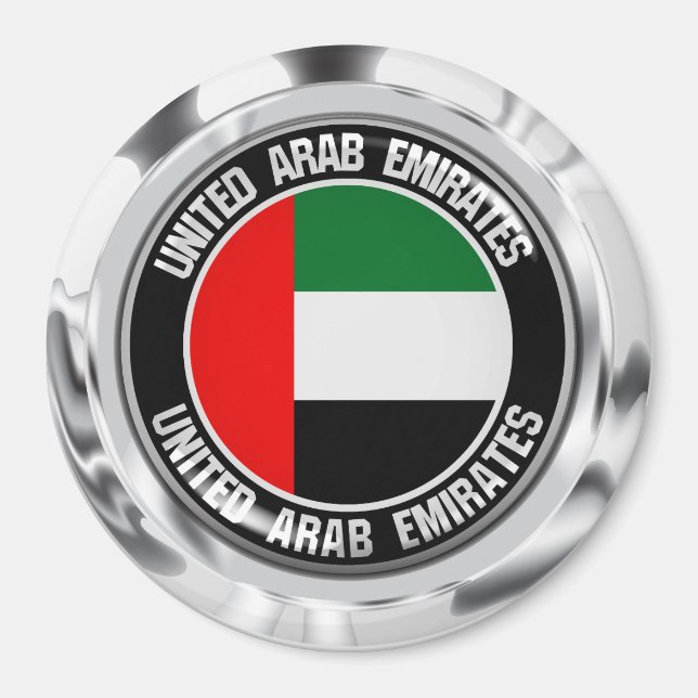 Íman Emirados Árabes Unidos - Redonda Emblem (Frente)