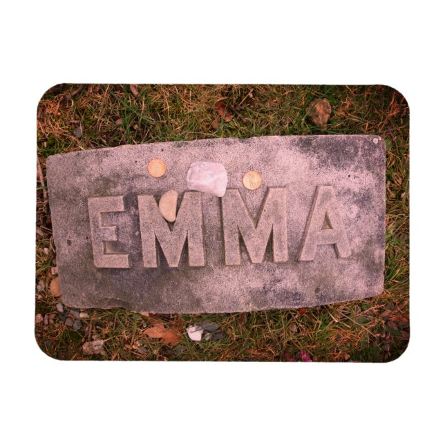 Íman Emma Borden Gravestone, Fall River, MÃES (Horizontal)
