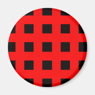 Íman Emo Stripes Vermelho e Preto - Alternativo Grunge