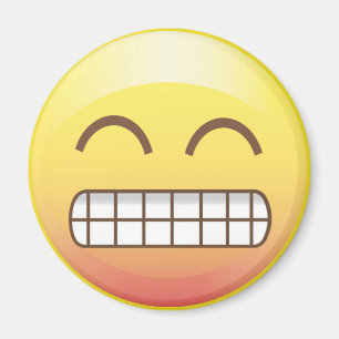 Íman Emoji Amarelo de Sorriso de Dente