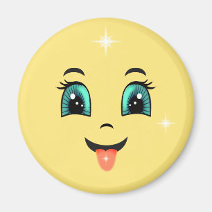 Íman Emoji de Rosto Feliz Fofo