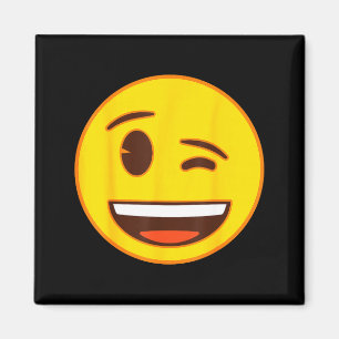 Íman Emoji Oficial Piscadela Rosto Sorriso Amarelo Pisc