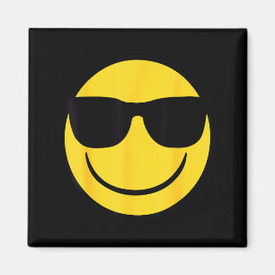 Íman Emoji Oficial Retrô Óculos de Sol Rosto Sorridente