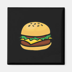 Íman Emoticon de Cheeseburger Hamburger Queijo Bbq 