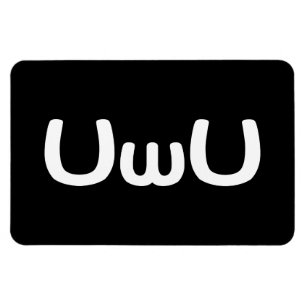 Íman Emoticon feliz da cara do Anime de UwU