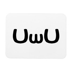 Íman Emoticon feliz da cara do Anime de UwU