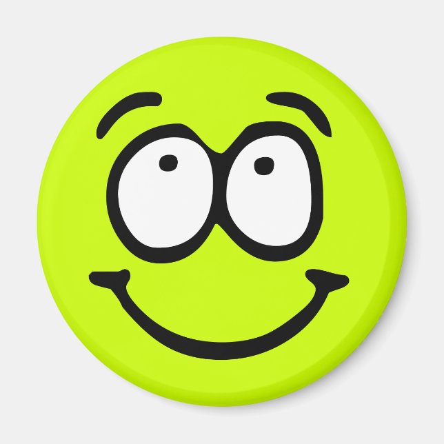 Íman Emoticon - Magneto de Fundo Personalizável (Frente)