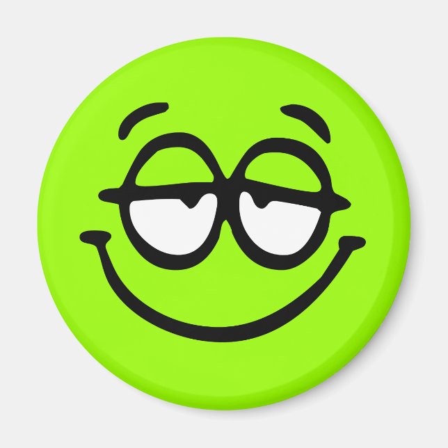 Íman Emoticon - Magneto de Fundo Personalizável (Frente)