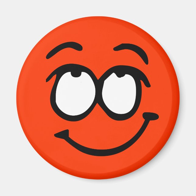 Íman Emoticon - Magneto de Fundo Personalizável (Frente)
