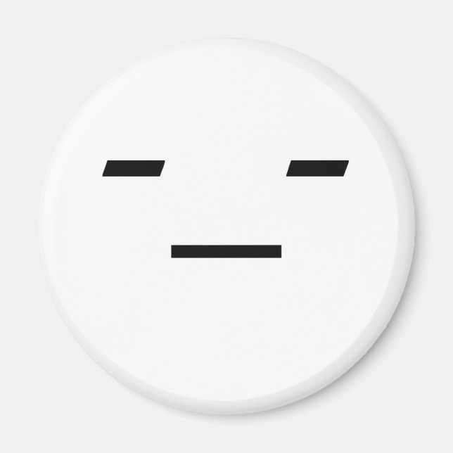Íman Emoticon: Não Amusado (Frente)