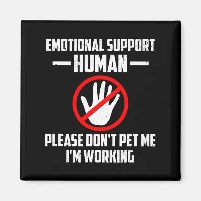 Íman Emotional-suprt Human Halloween Costume Do Not Pet (Frente)