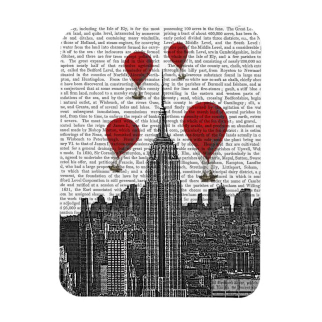 Íman Empire State Building e Red Hot Air Balloons (Vertical)