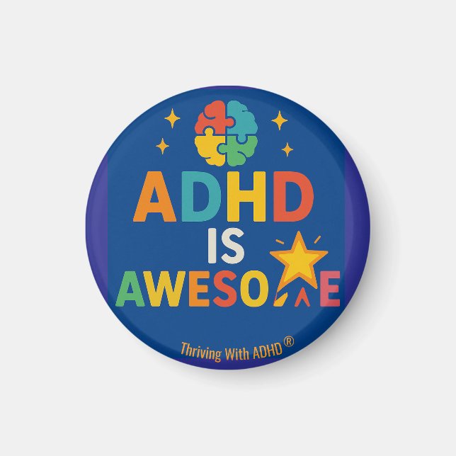 Íman Empolgação com ADHD * ADHD incrível" (Frente)
