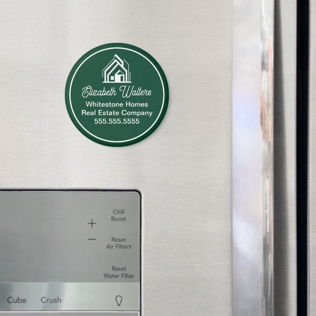 Íman Empresa de Imóveis Verde Corretor Personalizado (In Situ (Fridge))