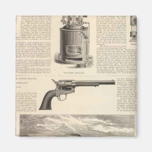 Íman Empresa de motores a vapor de Baxter (Frente)