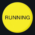 Íman Empurrando ímã amarelo mínimo para máquinas de lav<br><div class="desc">Íman mínimo de cozinha de máquina de lavar louça "em execução" com um fundo amarelo que o ajuda com a organização da cozinha. Personalize com o seu texto.</div>