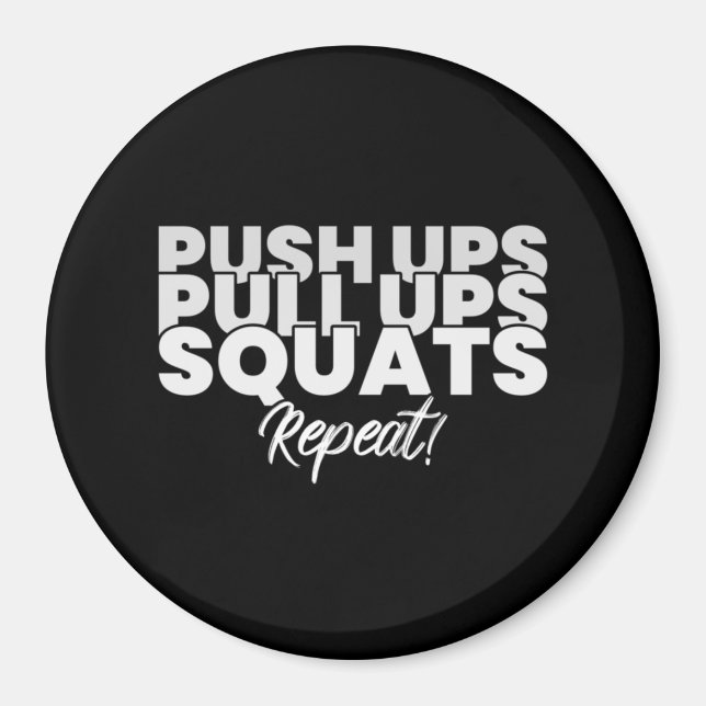 Íman Empurre a UPS Puxe a UPS Squats Repetir! (Frente)