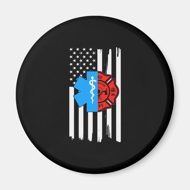Íman Emt Bombeiro American Flag Distress.Png (Frente)