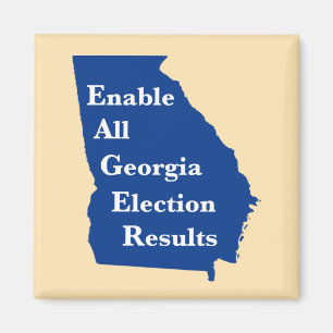Íman Enable All Georgia Election Results Magnet