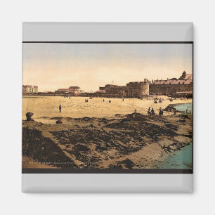 Íman Encalhe na maré baixa, St. Malo, vintage Photoc d