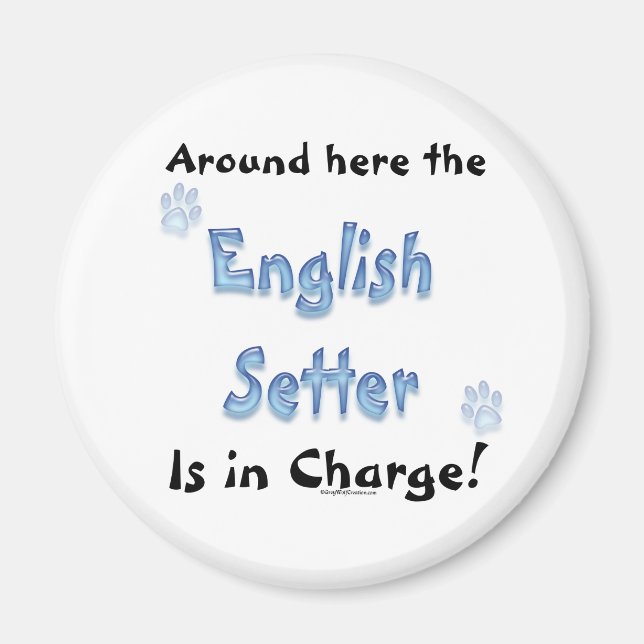 Íman Encargo do Setter Inglês - Magnet (Frente)