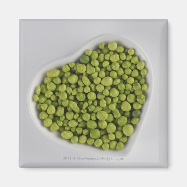 Íman Encerramento de seixos verdes numa tigela em forma (Frente)