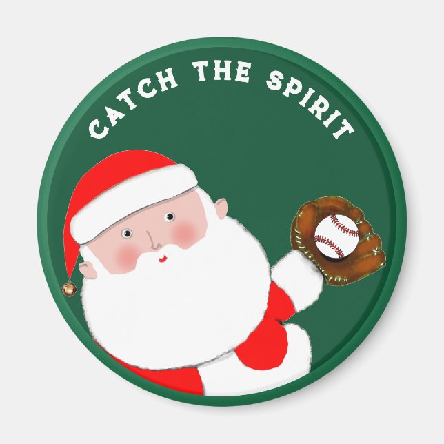 Íman Enchimentos de meia de Natal de beisebol (Frente)