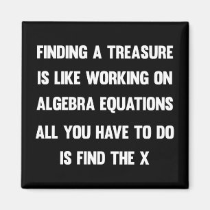 Íman Encontrar um tesouro é como trabalhar em álgebra