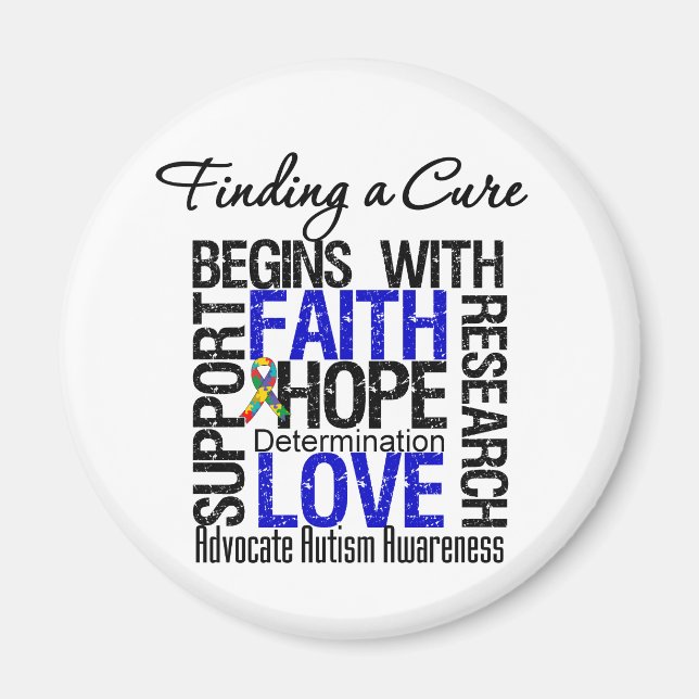 Íman Encontrar uma Cura para o Autismo (Frente)