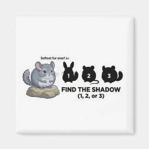 Íman Encontre a Sombra Chinchila Animal Busca Mundial p
