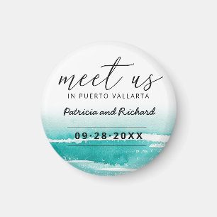 Íman Encontre-nos no Casamento de Destino Teal Save The