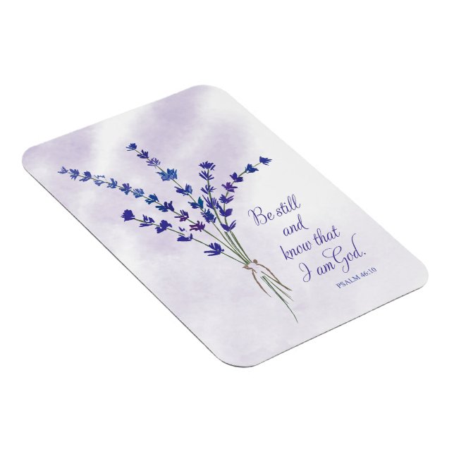 Íman Encorajamento Cristão Lavanda com Escritura  (Lado Direito)
