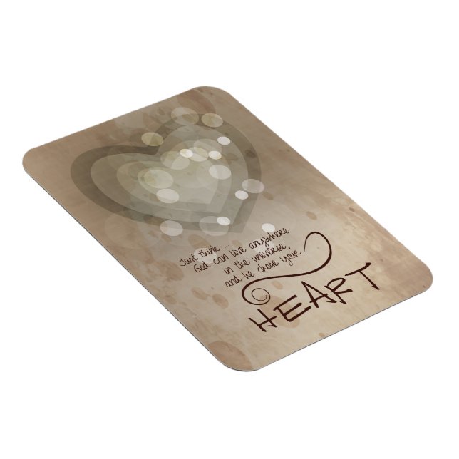 Íman Encorajamento Religioso do Coração, Grunge (Lado Direito)