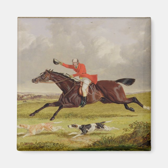 Íman Encorajando Hounds, 1839 (petróleo no painel) (Frente)