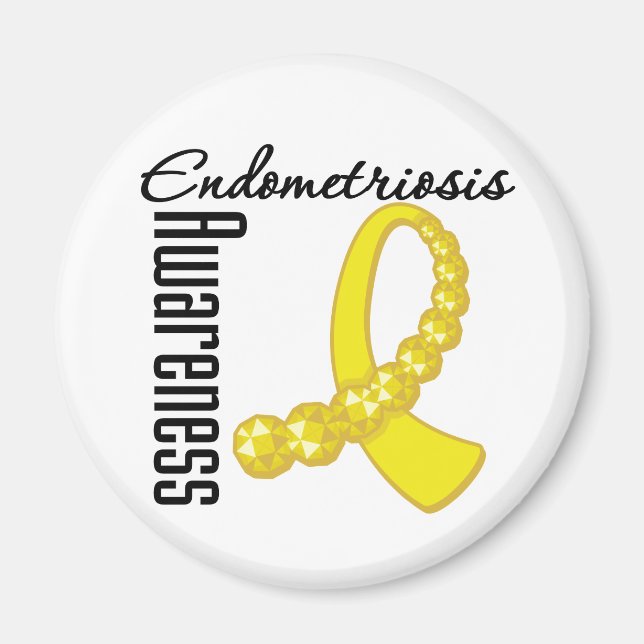 Íman Endometriose Sensibilização Fita De Gemstone (Frente)