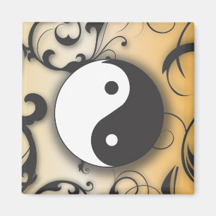 Íman Enegreça com Yin de bronze & Yang com rolos
