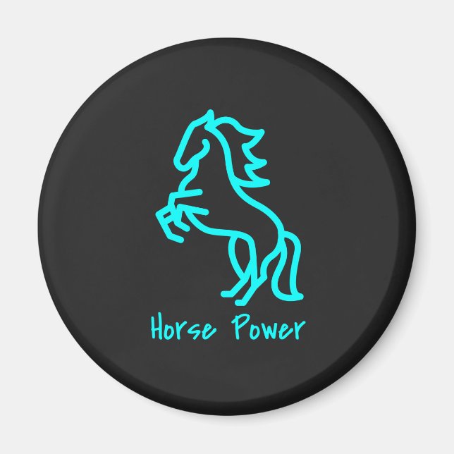 Íman Energia do cavalo em azul (Frente)