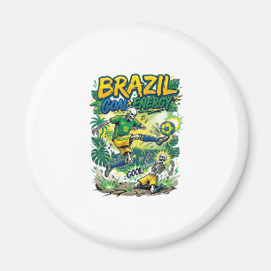 Íman Energia do Gol do Brasil Esqueleto Atacante Nações